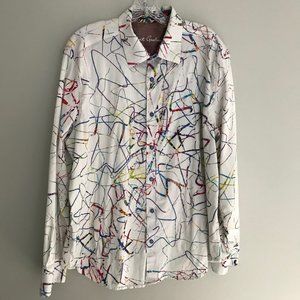 ROBERT GRAHAM Men's Long Sleeve Button Down Shirt - Size 2XL